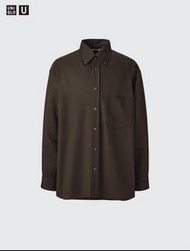 2024 Uniqlo U 男裝休閒襯衫 Brown Size:M