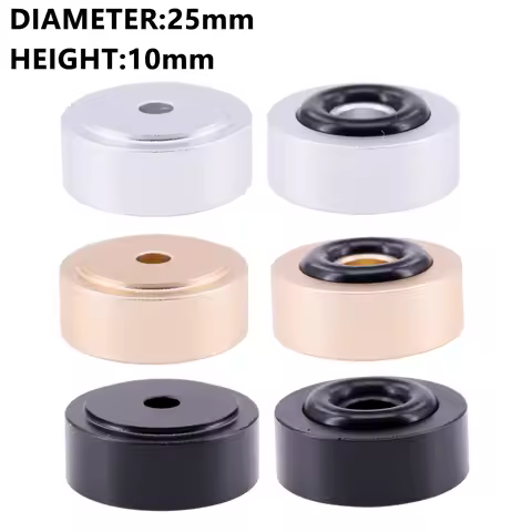 4PCS 25*10mm Aluminum Amplifier Feet Shock Absorber HIFI Amplifier Rubber Feet Turntable Feet Audio 