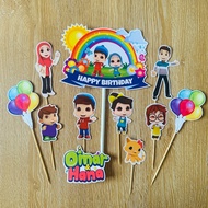 Cake Topper Omar Dan Hana set