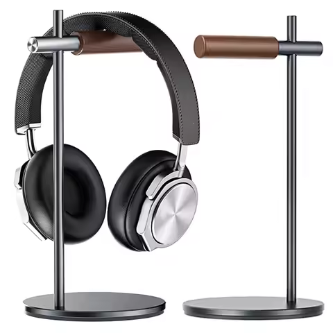 Aluminium Alloy Headphone Stand Non-Slip Earphone Display Hanger Bracket Detachable Gaming Headset H