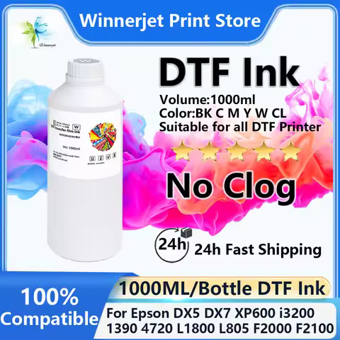 DTF Direct To Film Transfer Ink DTF Ink 1000ML/Bottle For Epson DX5 DX7 4720 XP600 Printhead L1800 1