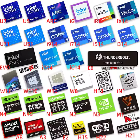 ULTRA i7 i5 i9 ARC Evo Label Sticker Decal For Laptop Tablet Desktop Computer PC Personalized DIY De