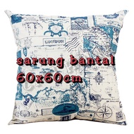 Sarung Bantal zip besar XXXL/ Pillow case 60x60cm