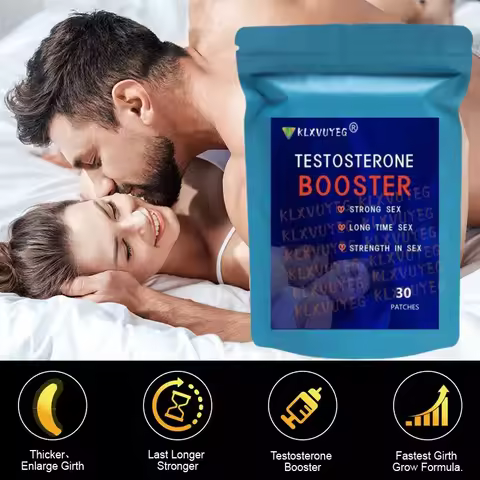 Testosterone Booster Transdermal Patches For Men, Tribulus Terrestris, Saw Palmetto, Maca, Ginseng, 