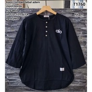 T1760 Blouse oblong lgn 7per8 buttons a*o