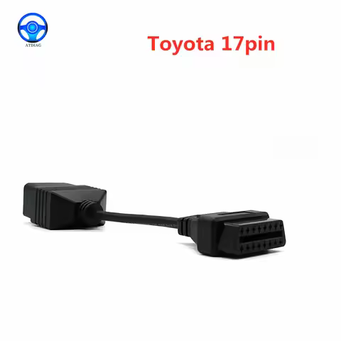 New Arrival For T-oyota 17 PIN to OBD1 OBD2 Adapter Diagnostic Cable for Toyota 17pin to 16pin OBDII