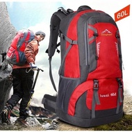 60L Backpack Outdoor Large Capacity Waterproof Rucksack Climbing Pack Zippered Portable Lightweight 