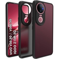 Vivo V50 Translucent Matte shockproof Case anti-fingerprint Cover Vivo V50E IQOO Z10R 5G Casing