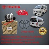 [ TOYOTA ALTERNATOR ] TOYOTA HIACE VAN TRH203 2.7cc (PETROL) ALTERNATOR ASSEMBLY (27060-75350)