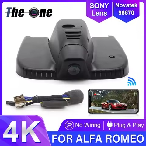 Car DVR for Alfa Romeo Giulia/ Stelvio Quadrifoglio QV Veloce Sprint,4K Dash Cam Auto Camera Dashcam