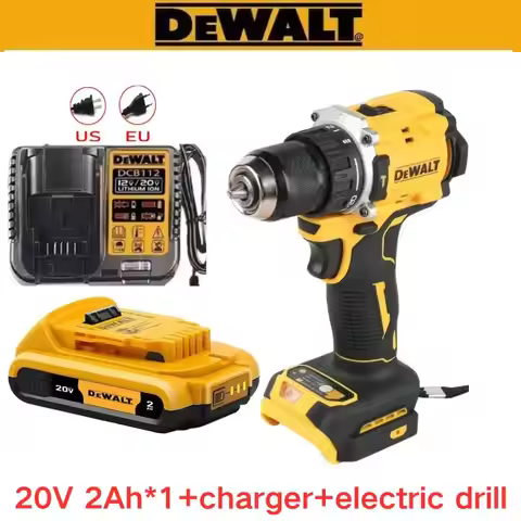 DeWALT Original Battery 20V/60V 2Ah 5Ah 6Ah 9Ah MAX FlexVolt Li-Ion Battery+electric drill for DeWAL