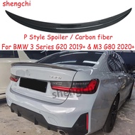 G20 G80 P Style Carbon Fiber Rear Trunk Spoiler Wing for BMW 3 Series G20 & M3 G80 318i 320i 330i M3