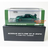 Inno64 Nissan Skyline R34 Chase Z-Tune Full Carbon Black Malaysia Diecast Expo 23 Exclusive MDX