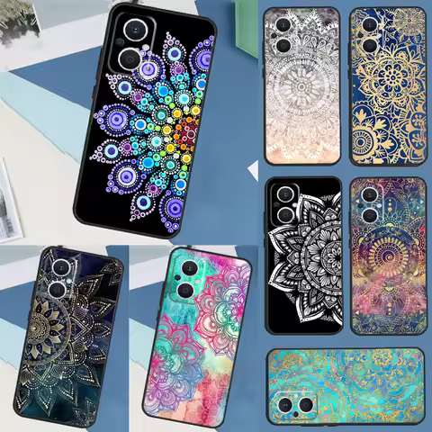 Elegant Mandala Floral Design Case For OPPO Reno 5Z 4Z 2Z 8T 3 4 5 6 7 8 Lite Find X5 X2 X3 Lite Neo