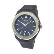 Alghani Watch Jam Tangan Kasual Pria Alexandre Christie AC 8613 MD RSSBA Men Black Dial Black Rubber