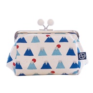 [Maeda Senko] Goshiki Hanpudo Kiss-lock Tawara Pouch (with Beads) (Mt. Fuji Series) Kiss-lock Tawara