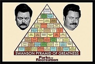 buyartforless Framed ''Parks And Recreation - Swanson Pyramid Of Greatness Tv'' Wall Art Print poste