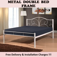 Hotspot * White/Silver Colour Queen Size Bed Frame * Fast N Free Delivery * Free Installation