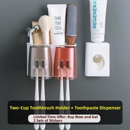 MAIYUQI | Wall-mounted Toothbrush Holder Goblet Toothpaste Dispenser