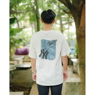 MLB NY Denim Monotive Tee White Original Authentic MLB T-Shirt/