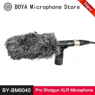 BOYA BY-BM6040 Cardioid Shotgun Microphone Alloy Aluminum Body 60cm XLR Cable for Broadcast TV Locat
