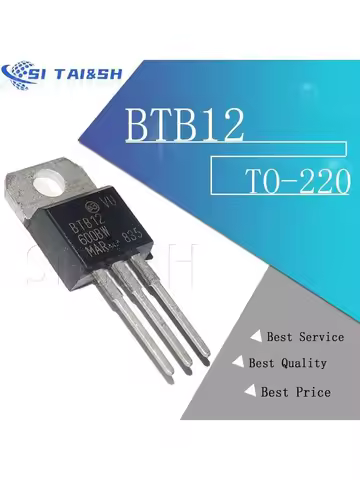 10pcs BTB16-600BW TO-220 BTB04-600SL BTB10-800BW BTB12-600C BTB16-700SW BTB12-800B BTB16-600B BTB12-