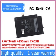 YXOXH 0WYCVV OWYCVV C668F 0C668F quality laptop battery for Dell Latitude 12 7000 7285 T02J YX0X