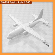 Miniature CN-235 Airplane 1:12 scale 3D Display Toy Airplane CN235 IPTN PTDI Nurtanio Tetuko