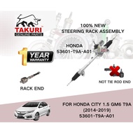 100% NEW STEERING RACK ASSY ASSEMBLY 53601-T9A-A01 FOR HONDA CITY 1.5 GM6 T9A (2014-2019)