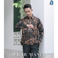 KEMEJA Sekar Manuk Men's Batik Shirt Long Sleeve Modern Solo Batik Full Fur by Batik ALX