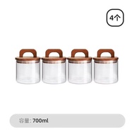 ขวดเก็บของเหลวปิดด้วยฝาป้องกันความชื้นจากไม้แท้สำหรับใช้ในครัว Food Grade Glass Seal Jar Storage Con
