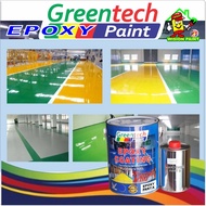 1L ( GREENTECH EPOXY ) FLOOR PAINT HEAVY DUTY &amp; WATERPROOF COATING [Hardener Included] COLY Tiles Floor Paint