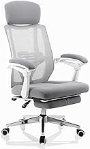 Executive Office Chair Computer Chair, Mesh Office Computer Swivel Desk Task Chair,Reclining Office Chair Game E-Sports Chair Ergonomic Seated Comfortable Waist Boss Chair LEOWE (Color : Grey)