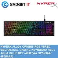 HYPERX ALLOY ORIGINS RGB WIRED MECHANICAL GAMING KEYBOARD RED / AQUA /BLUE KEY (4P4F6AA /4P5N9AA/ 4P