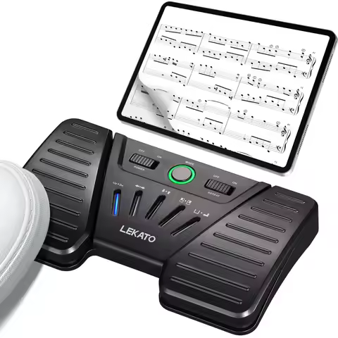 Lekato Wireless Page Turner Pedal Portable Music Page Turner for Tablets Smartphones Bt Foot Page Tu