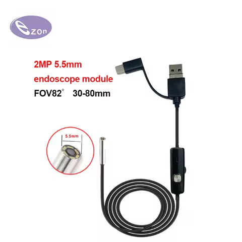 2MP 1080P USB high-definition endoscope diameter 5mm pipe auto repair inspection using OV2740 USB ca