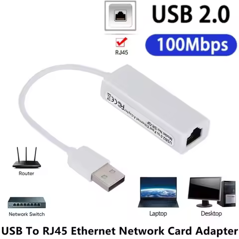 USB 2.0 Wired USB to RJ45 Network Card 10/100Mbps USB To RJ45 Ethernet Lan Adapter Network Card for 