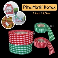 1 inch checkered ribbon 2.5cm checkered ribbon