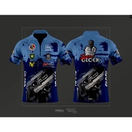 TEAM GLOCK POLO SHIRTS FOR MEN 3D QUICK DRYING ZIPEPR POLO SHIRT T SHIRT MEN POLO SHIRT