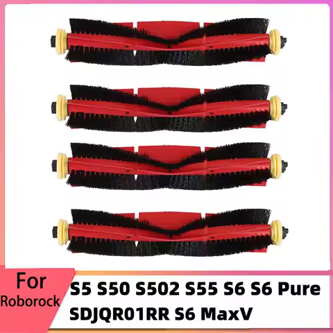 Main Brush for Roborock S5 S50 S502 S55 S6 S6 Pure E4 E2, E3,E5 E20 E25 E35 S50 S65 1S SDJQR01RR Vac