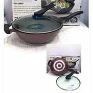 30cm Wok Pan+Glass Lid & Non-Stick