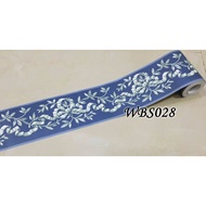 WBS028 BLUE N RIBBON 10 CM WALL BORDER STICKER 10MX10CM