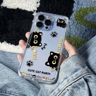 Cute Black Cat Phone Case For Vivo S30 Pro Mini V21 V21E V21S V20 Pro SE V19 Neo V17 Pro V15 V11 Pro