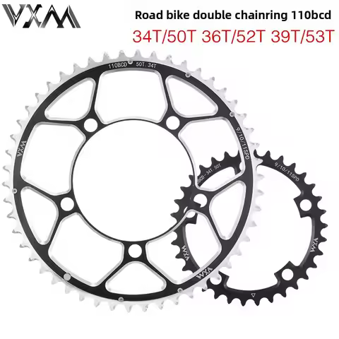 Road bike chainring 110BCD power chainring 35/50T 36T/52T 39/53T folding bike double disc