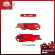 MILWAUKEE 48-22-1515 48-22-1516 Compact Side Sliding Utility Knife Cutter With Spare Blade Belt Clip 48221515 48221516