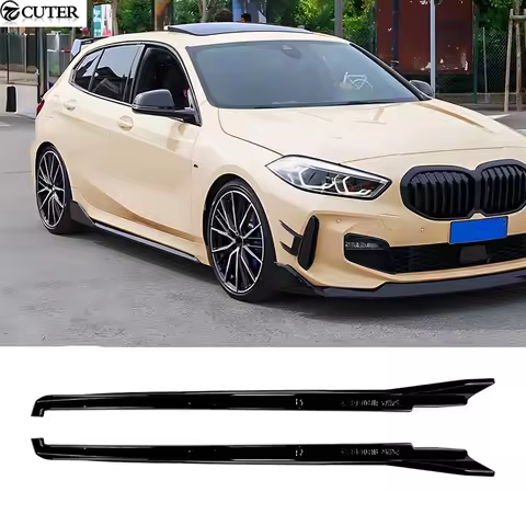 F40 118i 125i 140i Bright Black Carbon Look Side Skirts for Bmw F40 1 Series Car Body Kit 19-24