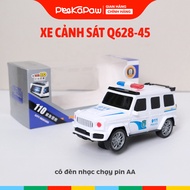 Police Car with Lights, Sound, Horn, Battery Operated Q628-45 PeeKaPaw Toys