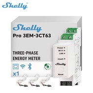Shelly Pro 3EM 3CT63 4 Quadrant Measurement DIN Rail mounting Optical pulse indication of energy usa