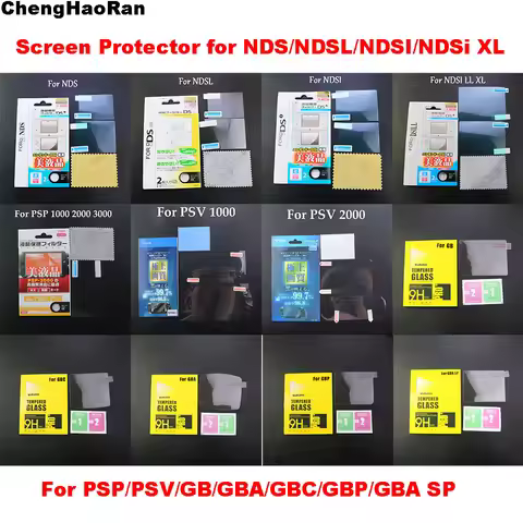 For Nintend NDS DSi NDSi XL LL NDSL DS Lite LCD Screen Protector Skin With packaging Top Bottom Clea