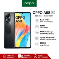 OPPO A58 5G Smartphone l 8GB RAM + 256GB ROM | 67W SUPERVOOC | 5000mAh Long Lasting Battery